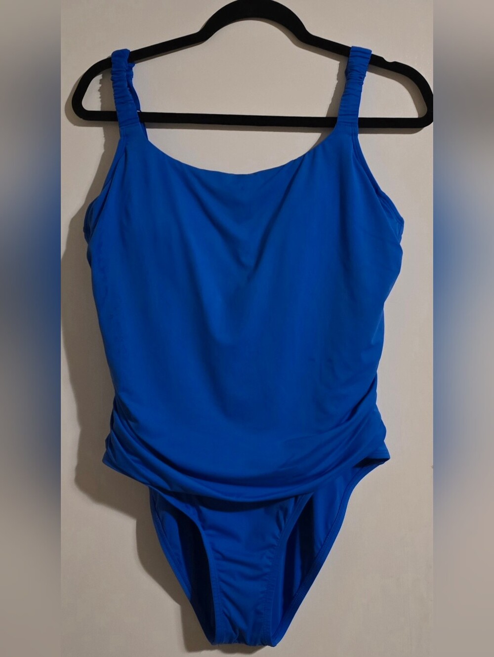 Jantzen Jolie One Piece Swimsuit Blue Size 16 Underwire Tummy Control